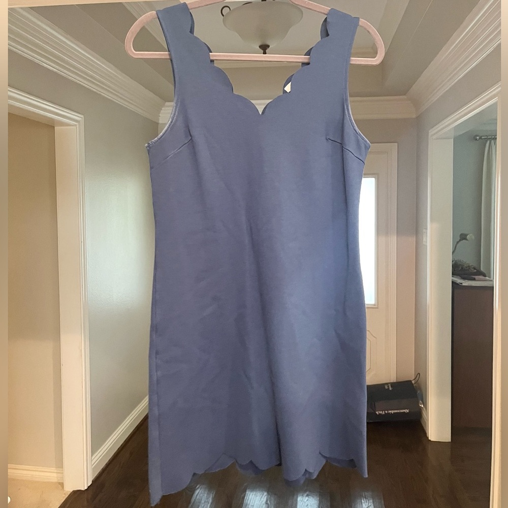 Soprano Blue Scallop Mini Dress